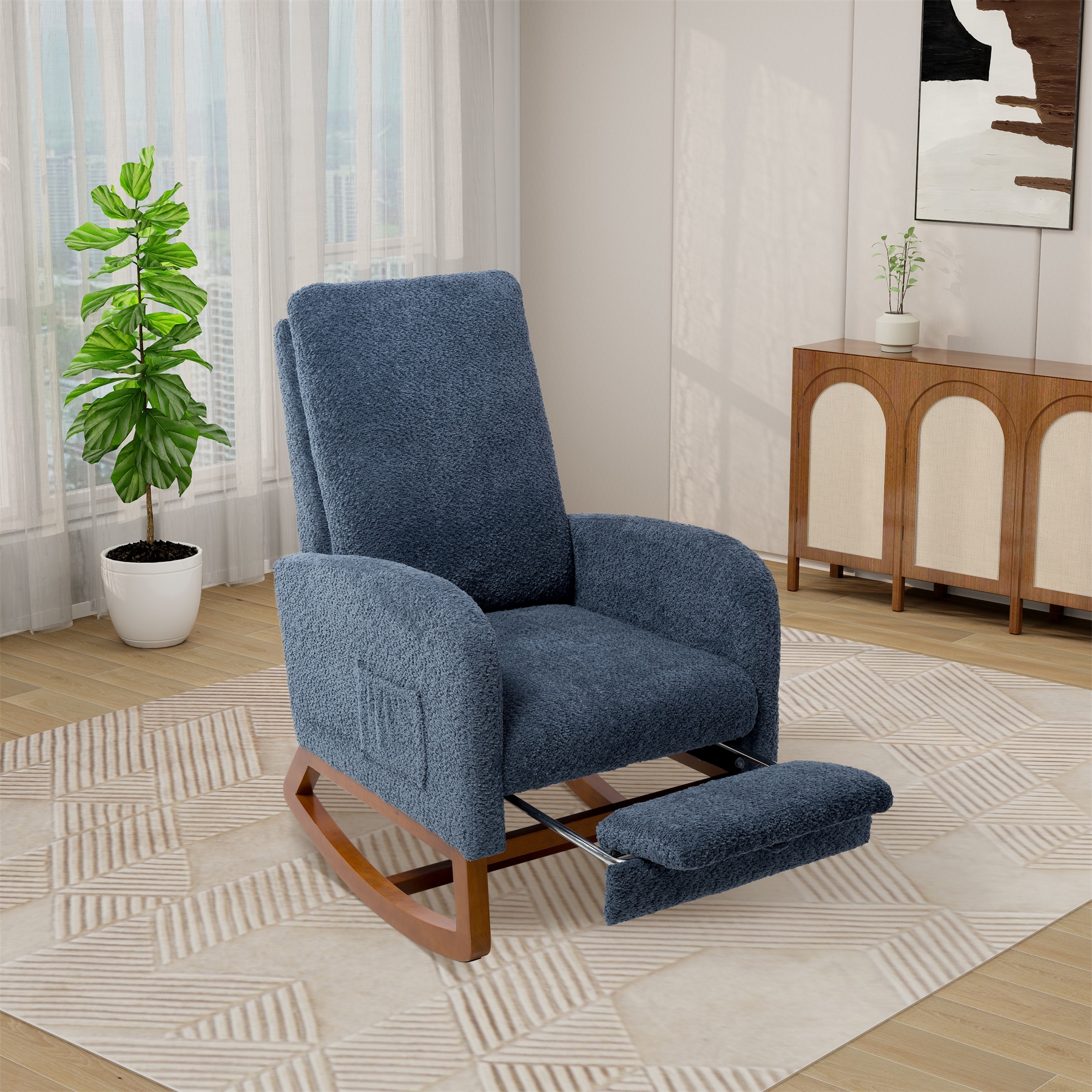 High back rocking chair nursery top
