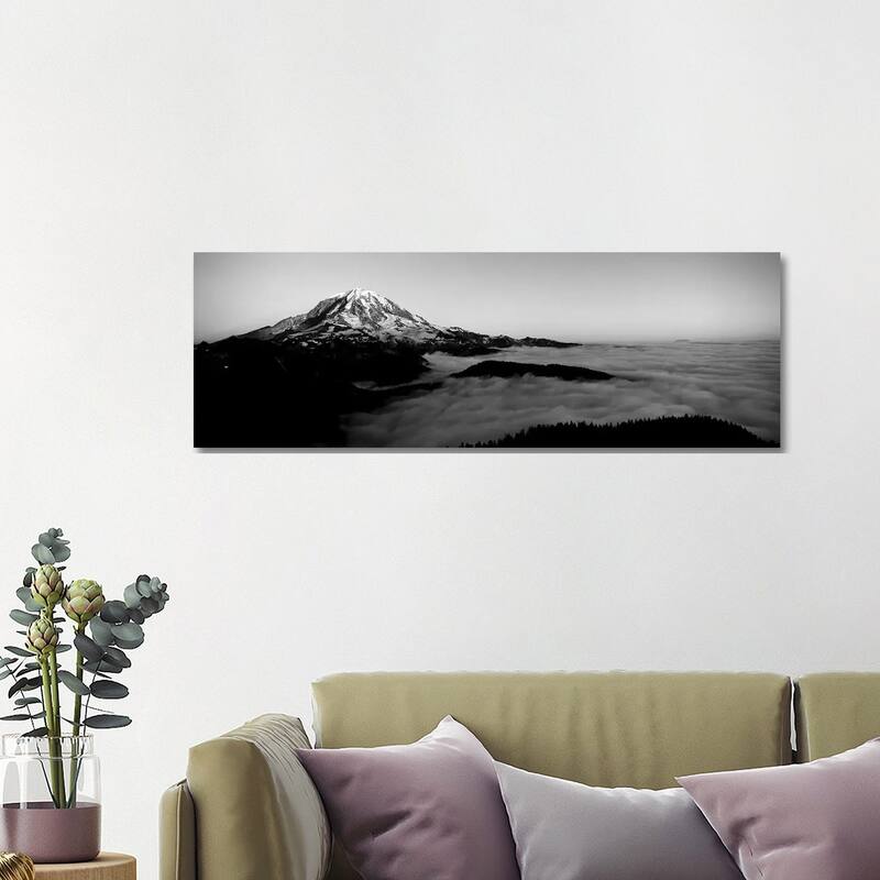 iCanvas "Sea Of Clouds, Mt. Rainier, Pierce County, Washington State, USA" by Panoramic Images Canvas Print - 16x48x1.5