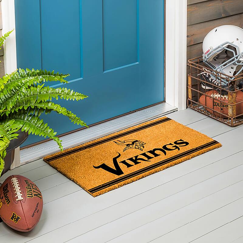 Minnesota Vikings Monochrome Indoor/Outdoor Coir Door Mat - 28" x 16"