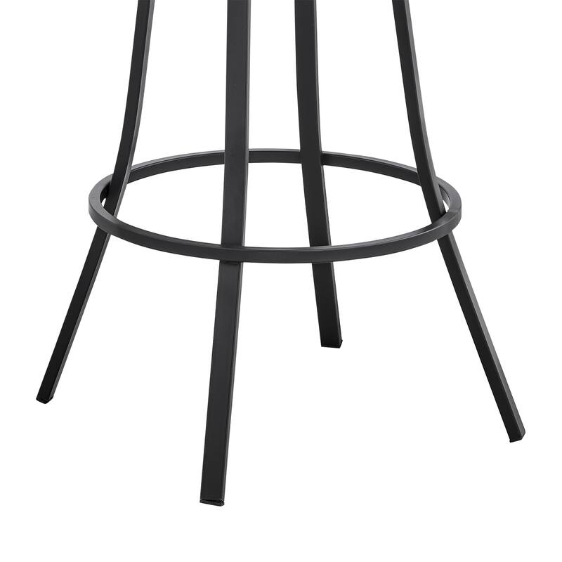 Palmdale Faux Leather and Metal Upholstered Swivel Counter or Bar Stool
