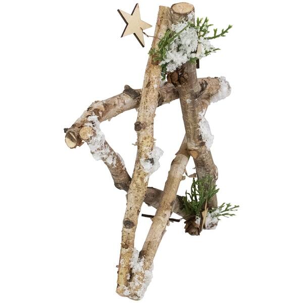 Shop 9 75 Small Rustic Snowy Wood Branch Star Christmas
