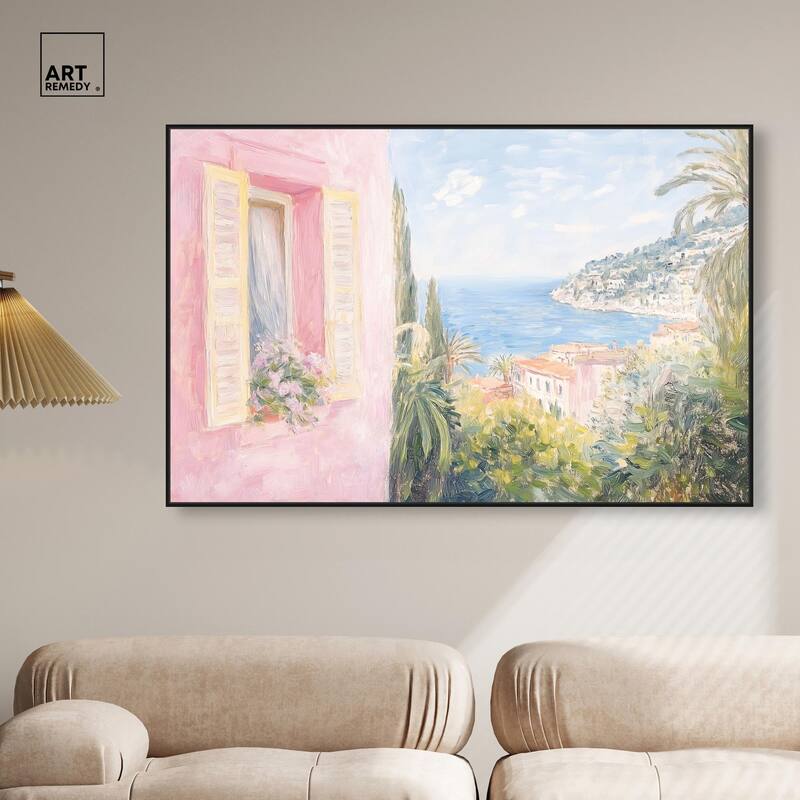 Mediterranean Pink Canvas by Art Remedy