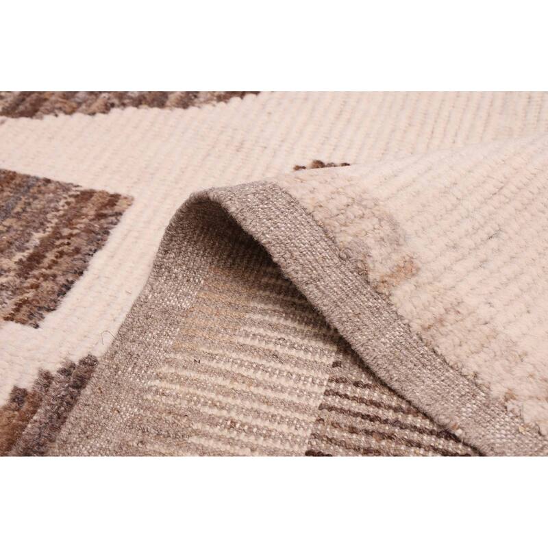 ECARPETGALLERY Hand-knotted Pak Finest Marrakesh Cream Wool Rug - 8'10 x 12'3