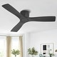 preview thumbnail 1 of 9, 48Inch 3Blade Dc Motor Indoor Flush Mount Ceiling Fan With Remote 48" - Balck