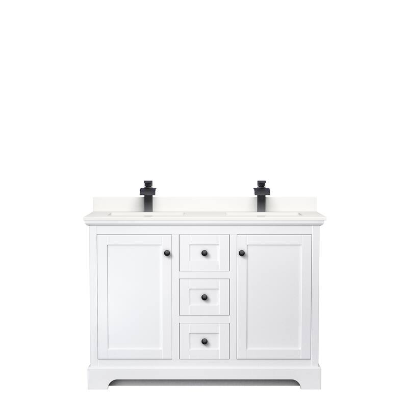 Avery 48-inch Double Vanity, Quartz Top