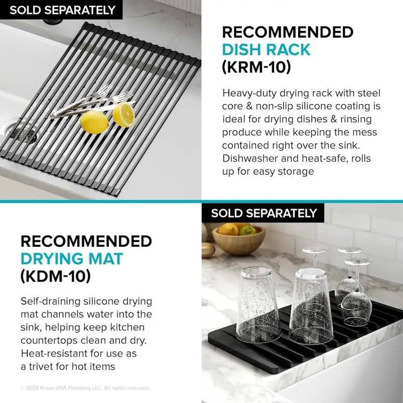 Kraus 31-1/2" Single Basin Undermount Granite Composite Kitchen Sink