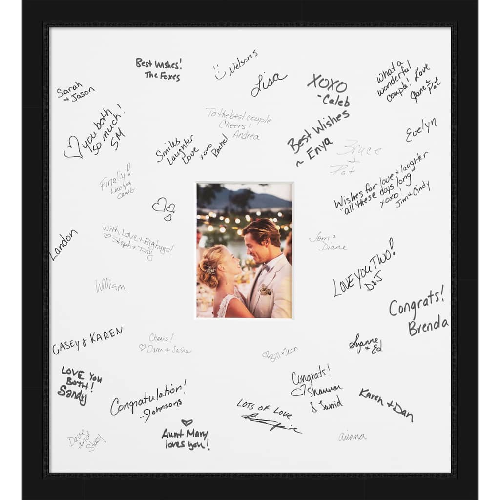 Avon Signature Mat Picture Frame - Autograph Photo Frame Guest Book Alternative for Weddings, Graduations, or Retirement
