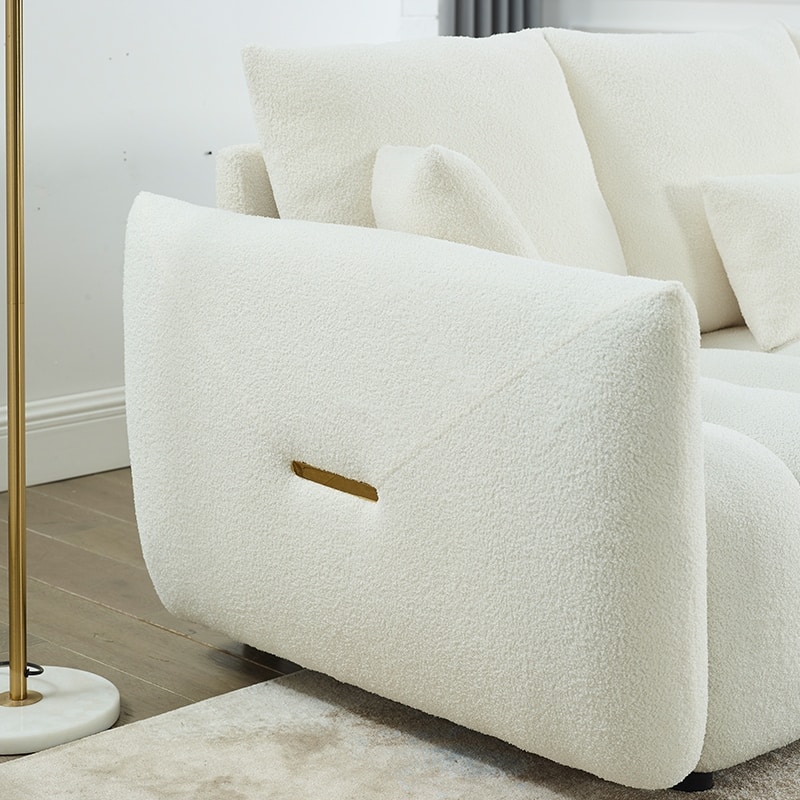 Oversized Teddy Fabric Upholstered Sofa