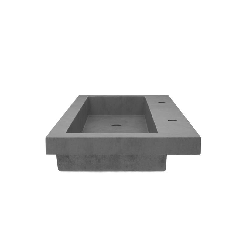 Trough 48-inch NativeStone Drop-in Double Bathroom Sink - 48" x 19" x 5"