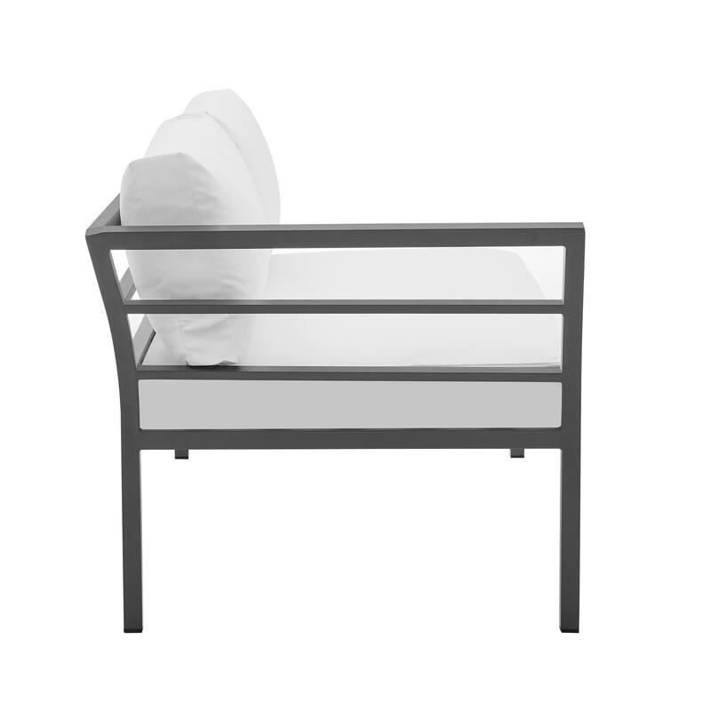 Manhattan Comfort Sunnyside Modern Corner Patio Conversation Set