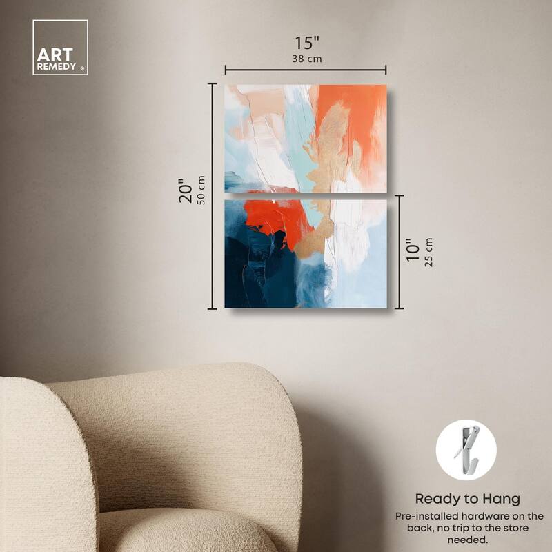 Bold and Bright II Canvas Set of 2 by Art Remedy, Gallery Wrapped