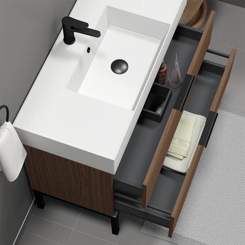 Nameeks Derin-4018 Derin 40" Free Standing Single Basin Vanity Set