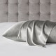 preview thumbnail 2 of 40, Madison Park Silk 100% Mulberry Single Pillowcase King - Grey