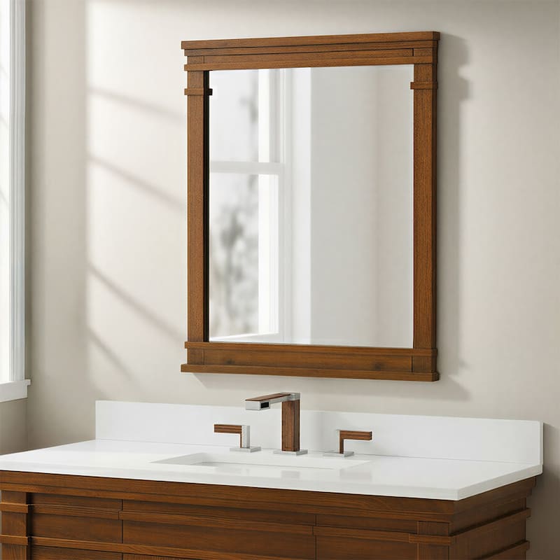 Frank Lloyd Wright USONIA® Harmony 28-inch Wood Mirror