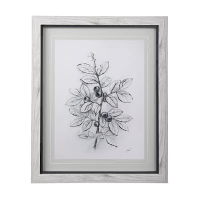 WildBerry Collection Blueberry Framed Art Print