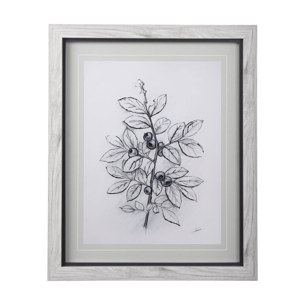 WildBerry Collection Blueberry Framed Art Print