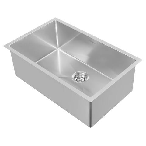 Whitehaus Noah Plus 29" Single Basin Kitchen Sink for Undermount or