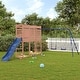 preview thumbnail 1 of 16, vidaXL Swing Set Outdoor Backyard Wooden Playground Equipment for Kids Age 3-8 123.6" x 210.6" x 81.5" Douglas