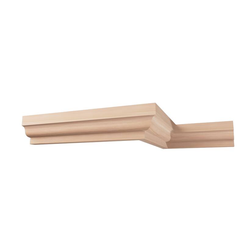 WM60: 1-2/5-in H x 1-in P x 1-3/4-in F x 96-in L Americraft Solid Hardwood Stain Grade Crown Moulding