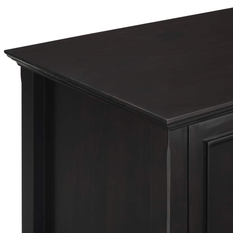 WYNDENHALL Halifax 72 inch Wide Solid Wood Transitional TV Stand - 72"w x 19"d x 26" h