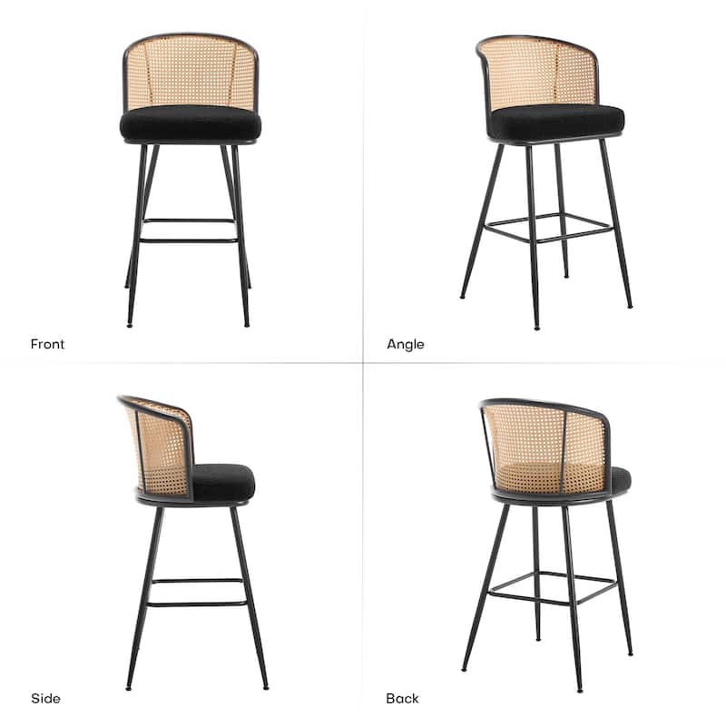 26"/29" Rattan Upholstered Bar Stool /Counter Stools Set of 2/3/4