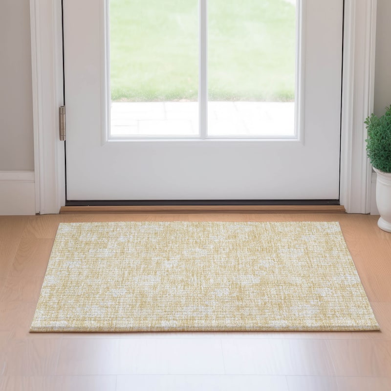 Premium Washable Super Soft Floral Garden Mayfield Rug - Honey - 1' 8" x 2' 6" - Rectangle