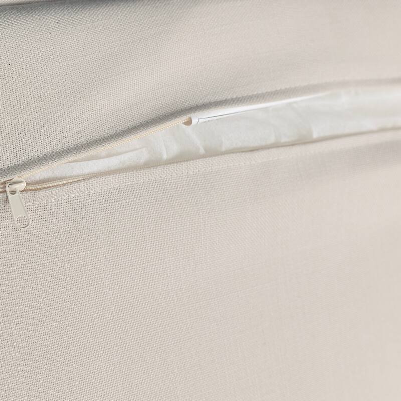 Roomfitters Outdoor Dining Chairs Set of 2, Woven Rope Back with Wood Frame and Cushions, Patio Seating in Natural Beige