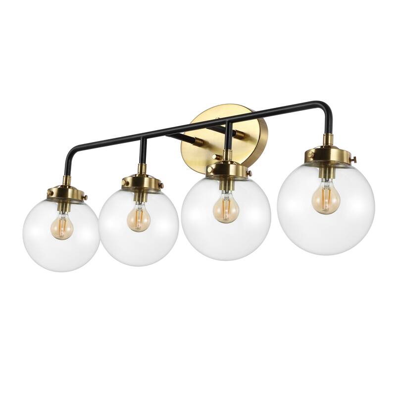 Bevin Contemporary Transitional Iron/Glass LED Vanity Light, by JONATHAN Y