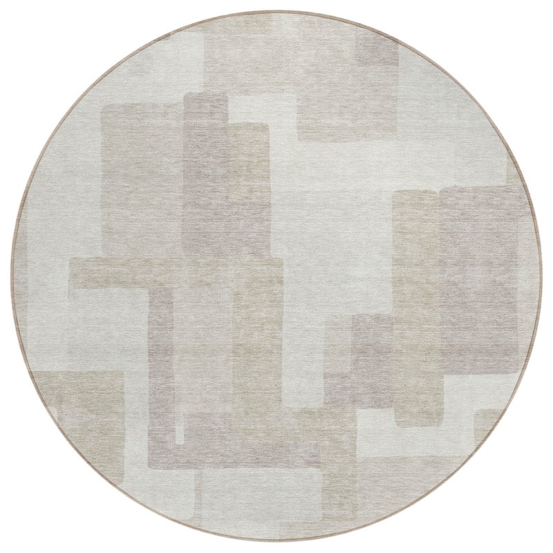 HomeRoots Abstract Transitional Rectangle Outdoor Rug