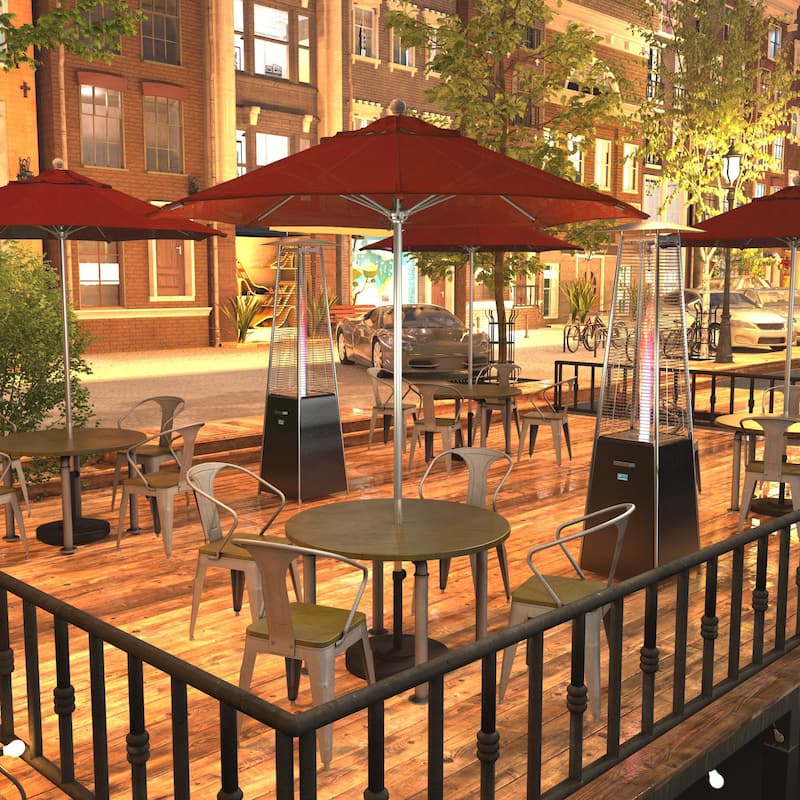 California Umbrella 75' Venture Series Patio Umbrella, Silver Aluminum Pole Fiberglass Ribs Push Lift Pacifica - Brick
