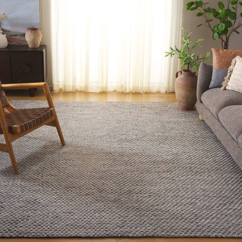 SAFAVIEH Handmade Vermont Buffy Transitional Wool Rug - 9' x 12' - Grey