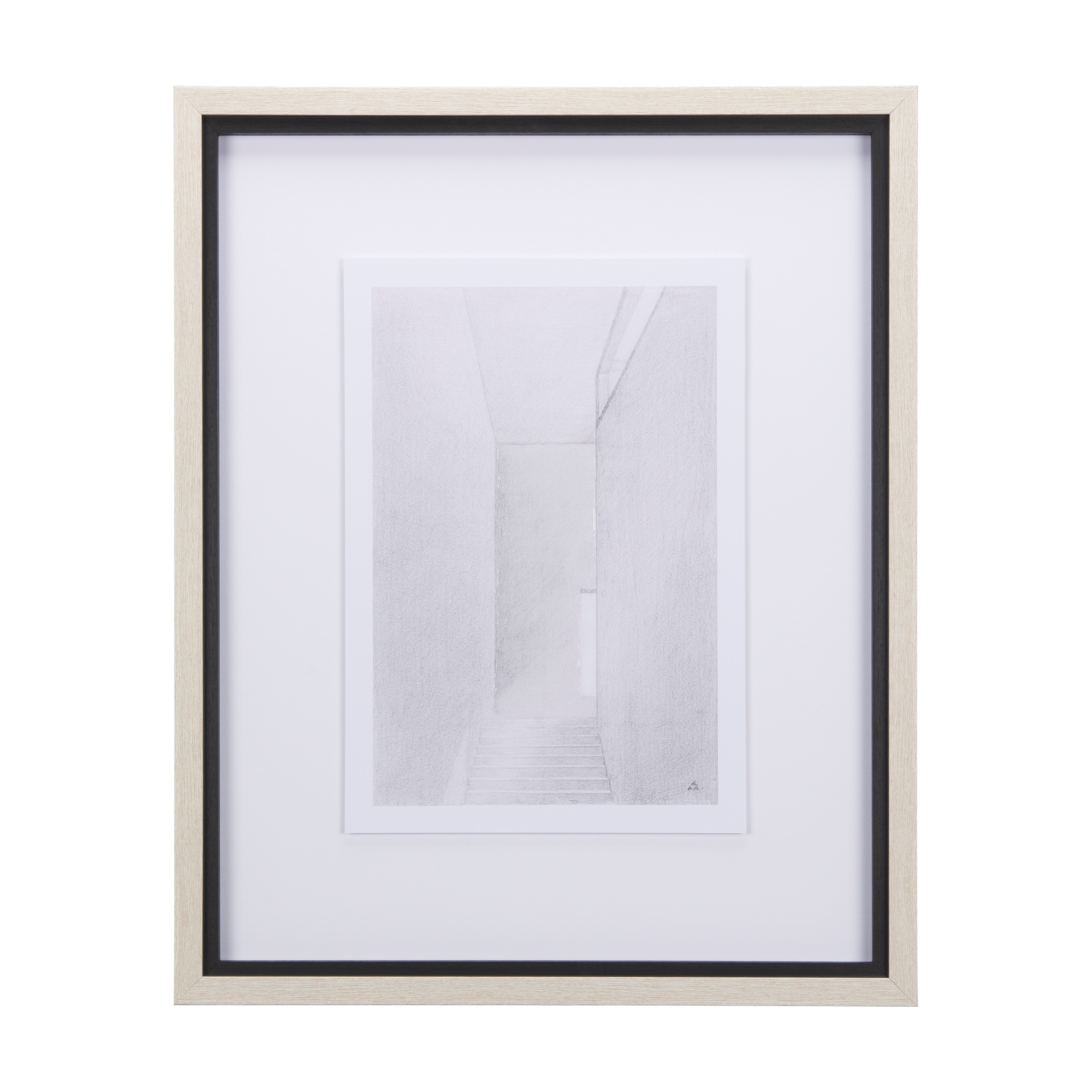 Corridor I by Mercana Studio a Hand Embellished Textured Framed Art Print Matted under Glass