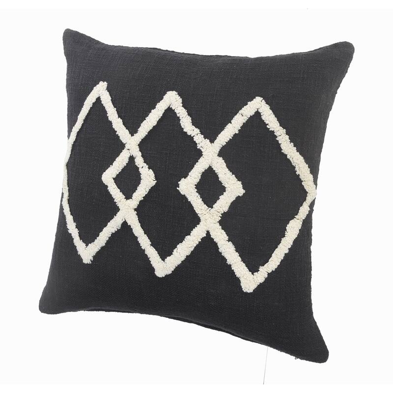 Sevita White Tufted Diamond Throw Pillow