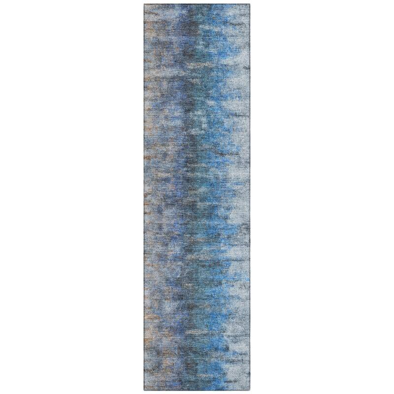 Machine Washable Indoor/ Outdoor Contemporary Ombre Chantille Rug