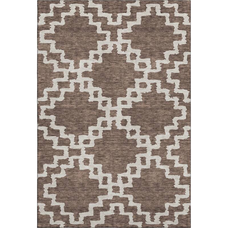 Premium Washable Super Soft Geo Trellis Mayfield Rug