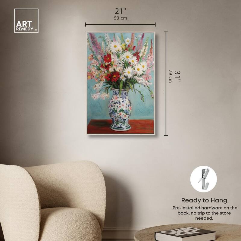 Flowers on a Table Canvas by Art Remedy