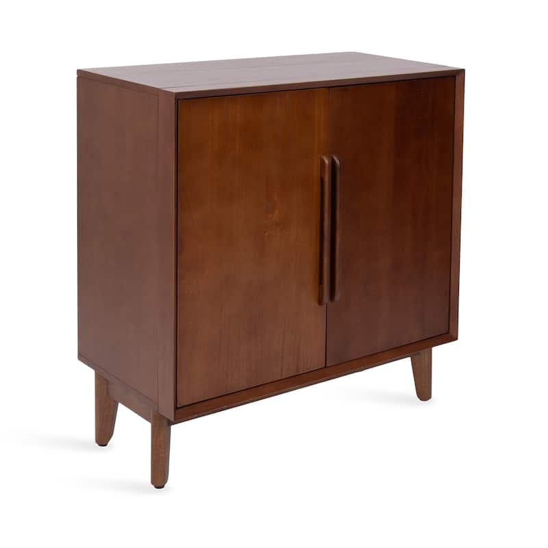 Kate and Laurel McCutcheon Floor Media Cabinet - 30x15x30 - Walnut Brown