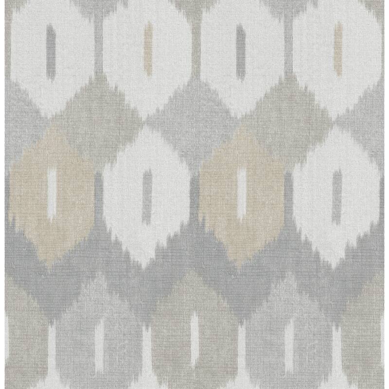 A-Street Prints Abilene Neutral Ikat Wallpaper
