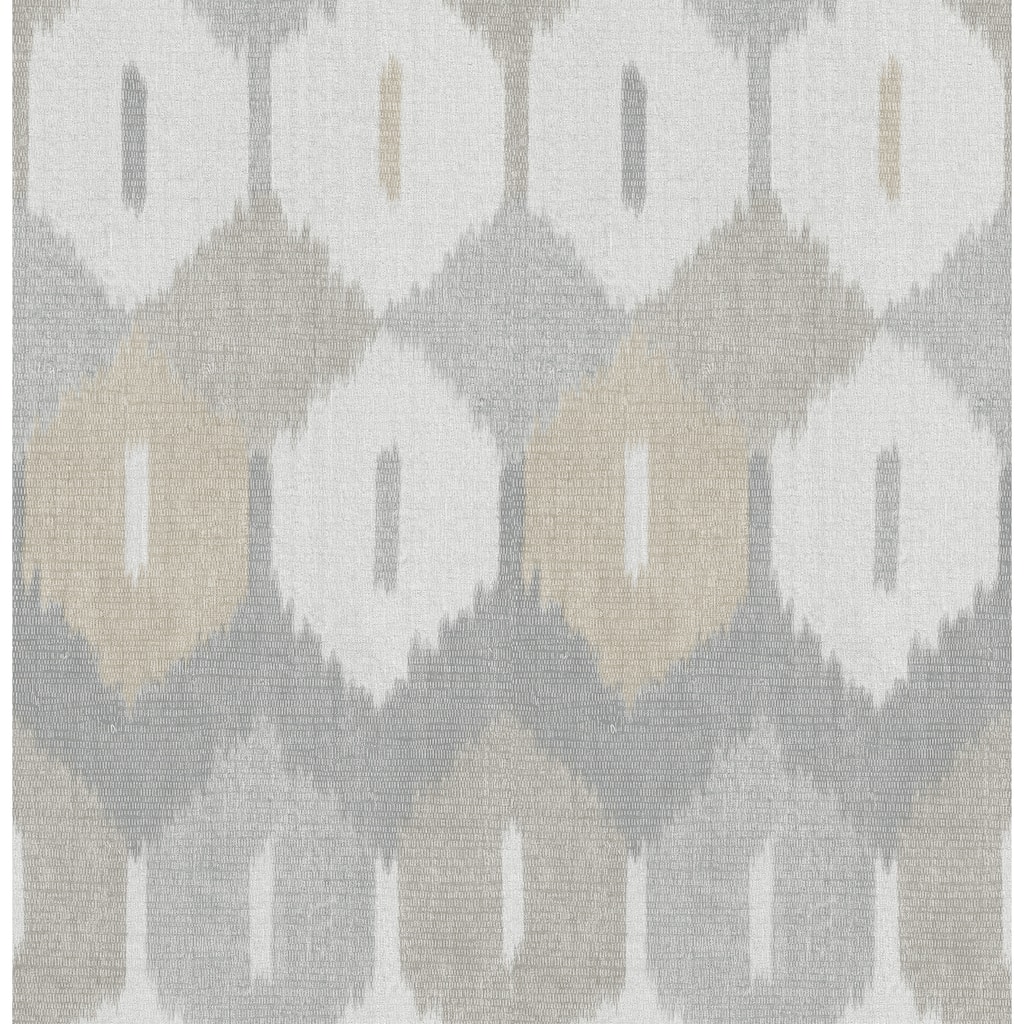 A-Street Prints Abilene Neutral Ikat Wallpaper