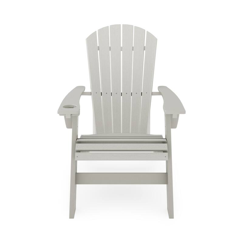 Brown Adirondack Chair - Sturdy Hdpe Poly Lumber For Poolside (Excluding the table)