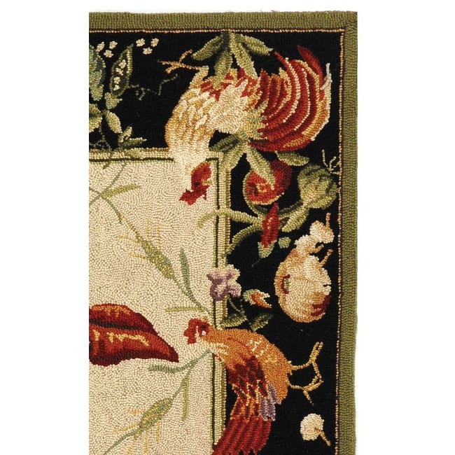 SAFAVIEH Handmade Chelsea Asmaa French Country Rooster Wool Rug