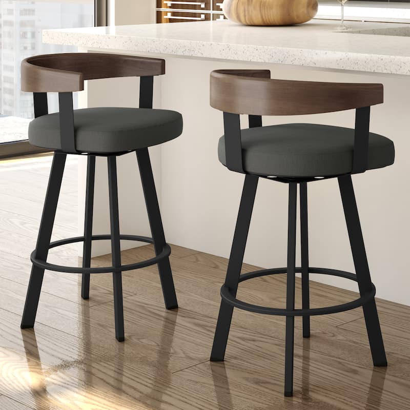Amisco Lars Swivel Counter and Bar Stool