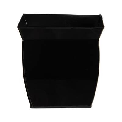11.75" Fluted Metal Square Planter