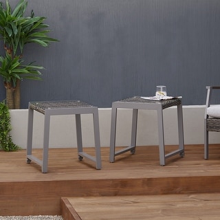 Calvin 20" End Table Set of Two Gray by Real Flame