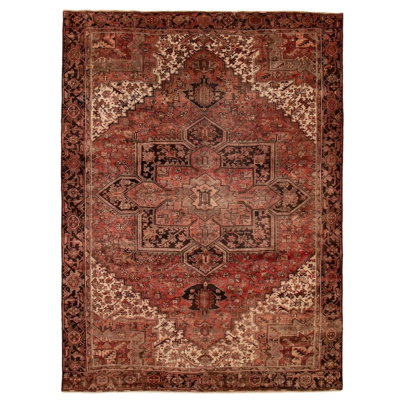 ECARPETGALLERY Hand-knotted Sarabi Red Wool Rug - 9'5 x 12'6 - Red - 9'5 x 12'6
