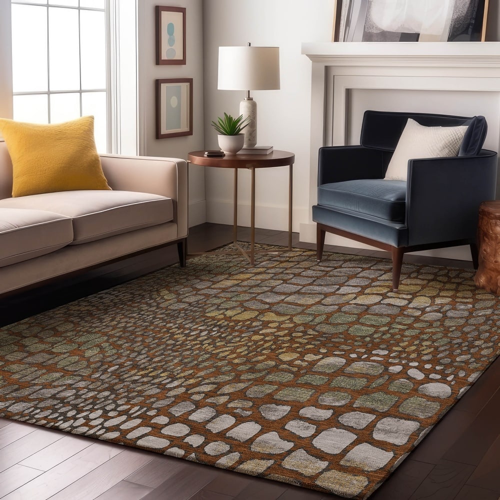 Premium Washable Super Soft Modern Cobblestone Mayfield Rug