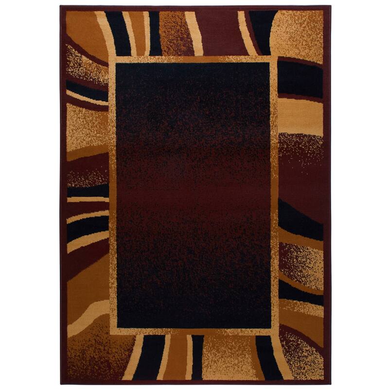Home Dynamix Premium Rizzy Contemporary Border Area Rug - 7'8"x10'7" - Brown/Beige
