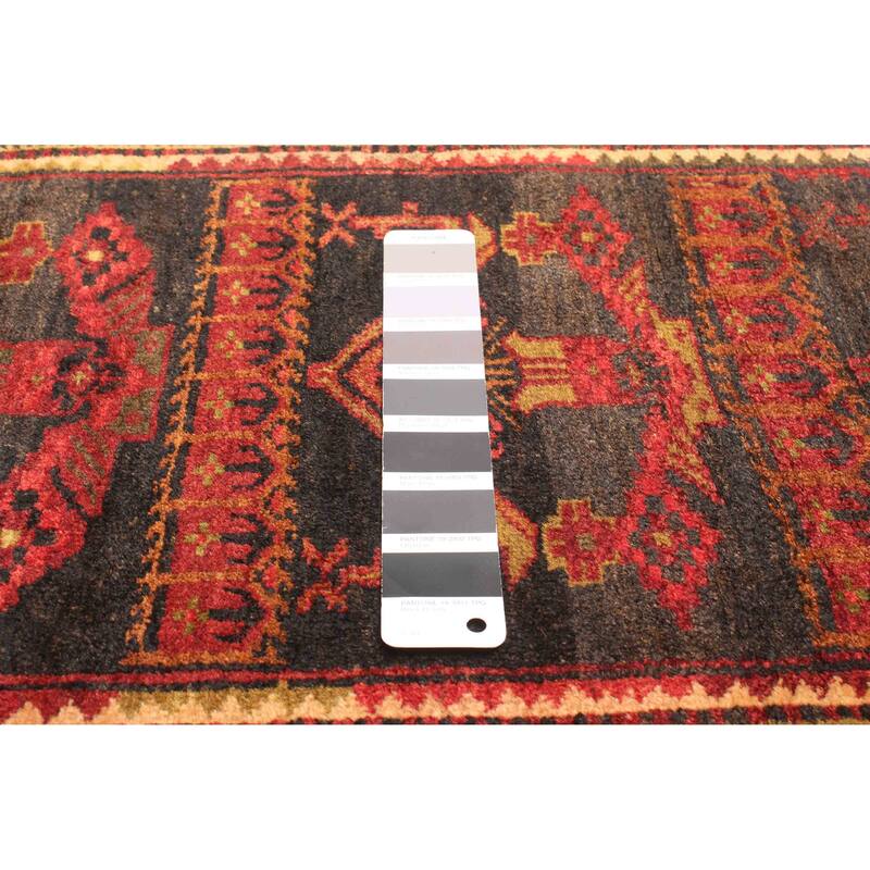 ECARPETGALLERY Hand-knotted Teimani Dark Grey Wool Rug - 2'11 x 4'4