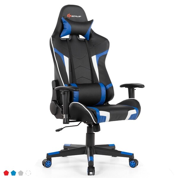 Goplus Massage Gaming Chair Reclining Swivel Racing Office Chair