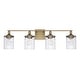 preview thumbnail 1 of 5, Colton 4-light Bath/Vanity Fixture Aged Brass